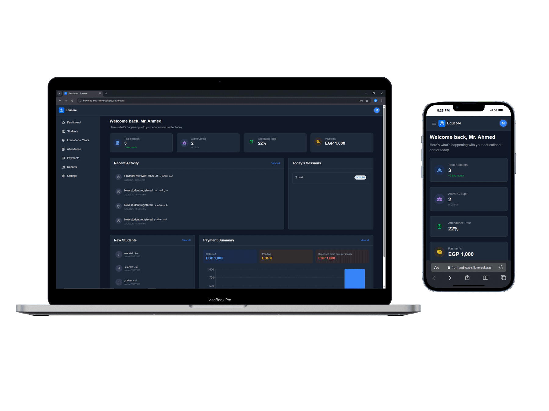 Z Core Manager Dashboard Preview